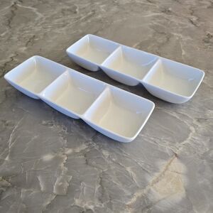 Pair Of White Serving Dishes Dip Bowl From Macy's